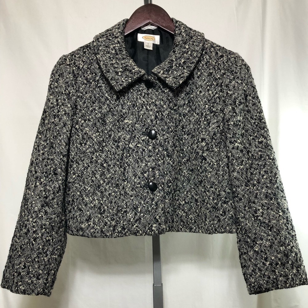 Talbots Women’s Black/Gray Wool Jacket, Size 6